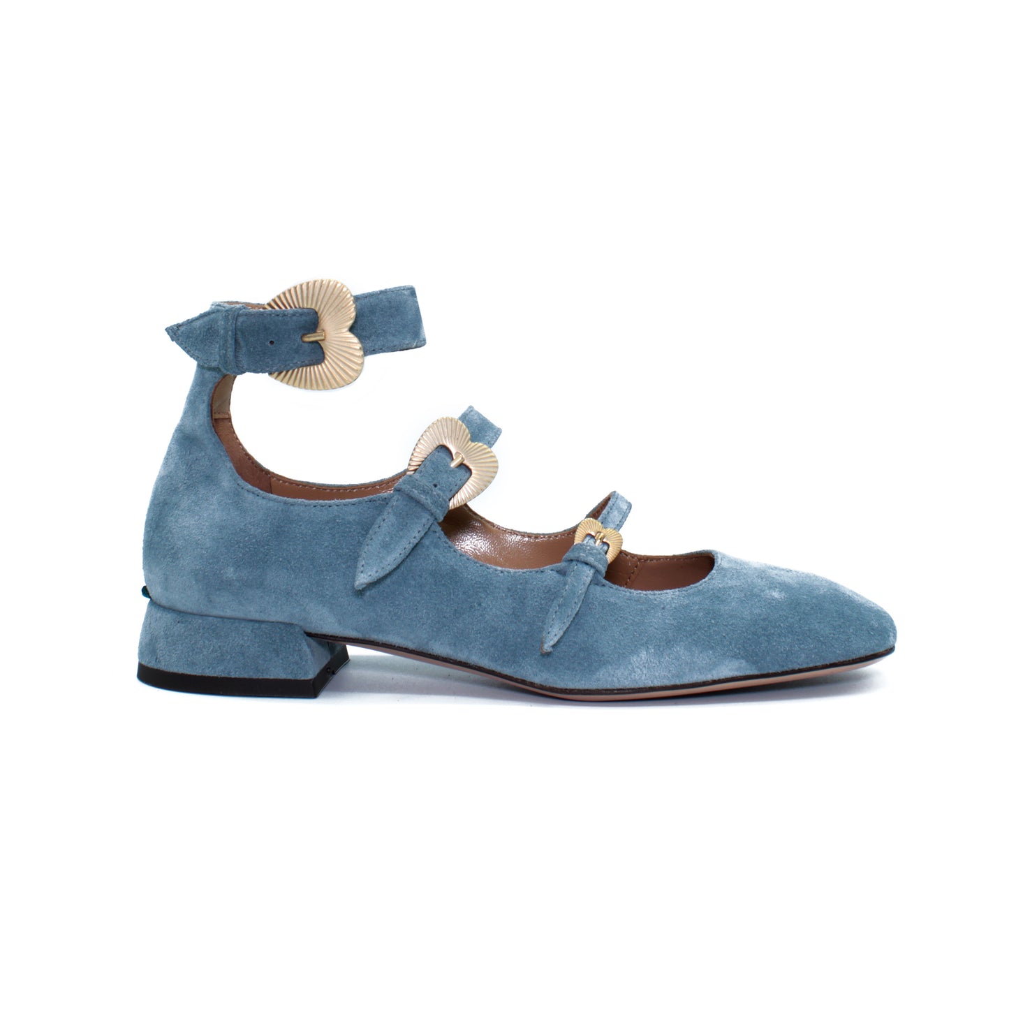 Triple strap in crosta color lago