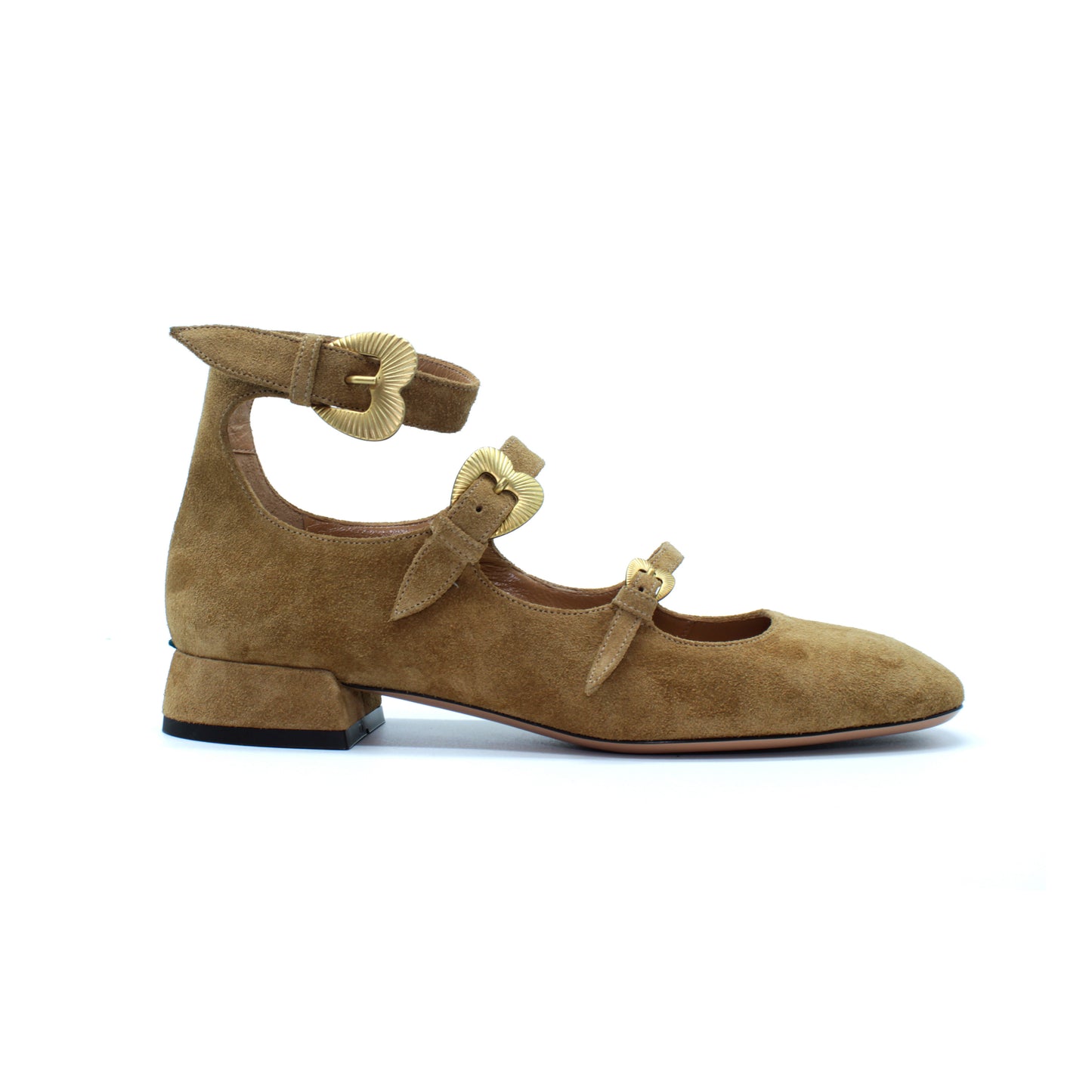 Triple strap in crosta color cappuccino
