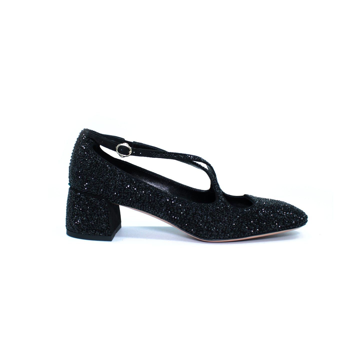 Pump Two for Love in strass color nero