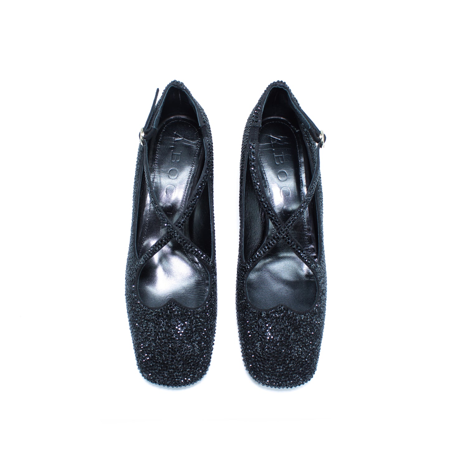 Pump Two for Love in strass color nero