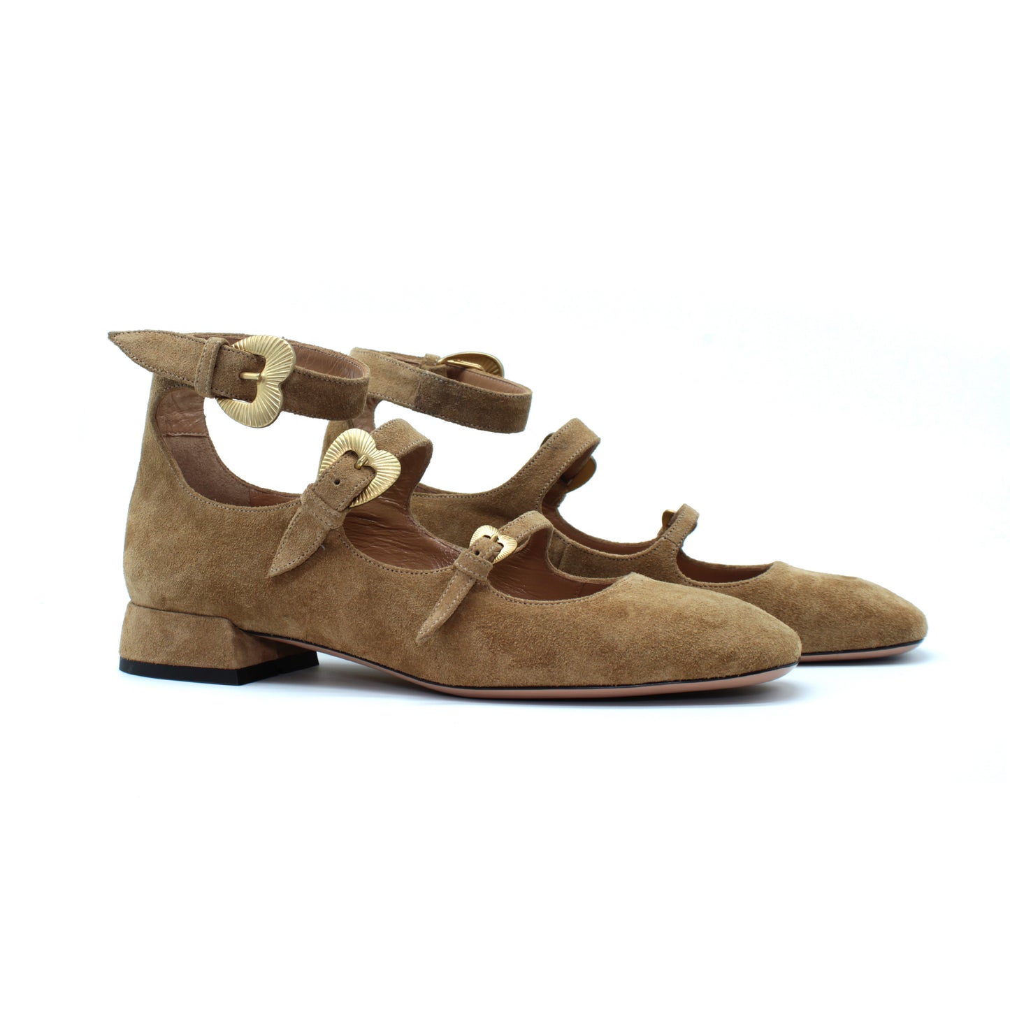 Triple strap in crosta color cappuccino
