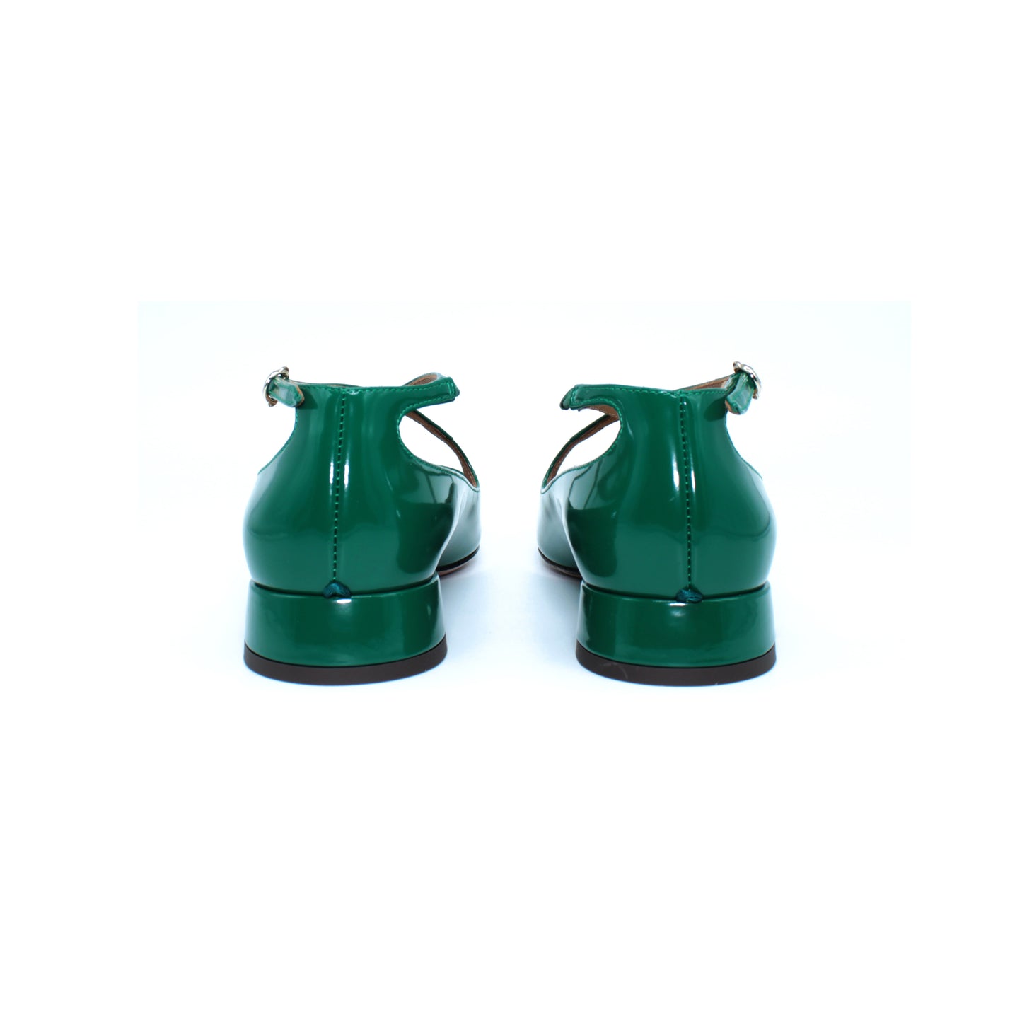 Pump Two for Love in forest-colored abrasive finish