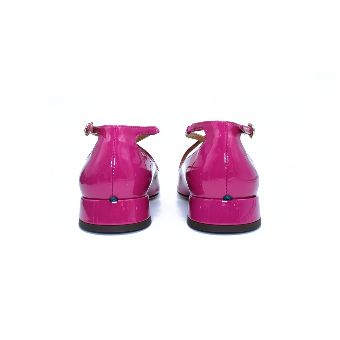 Pump Two for Love in cyclamen-colored patent leather