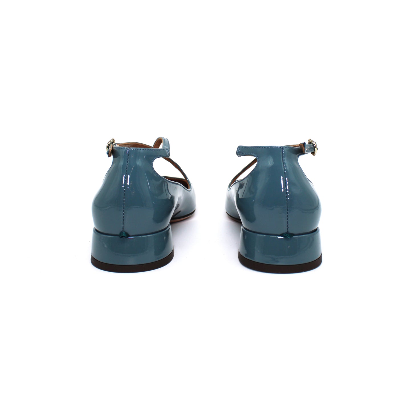 Pump Two for Love in vernice color lago