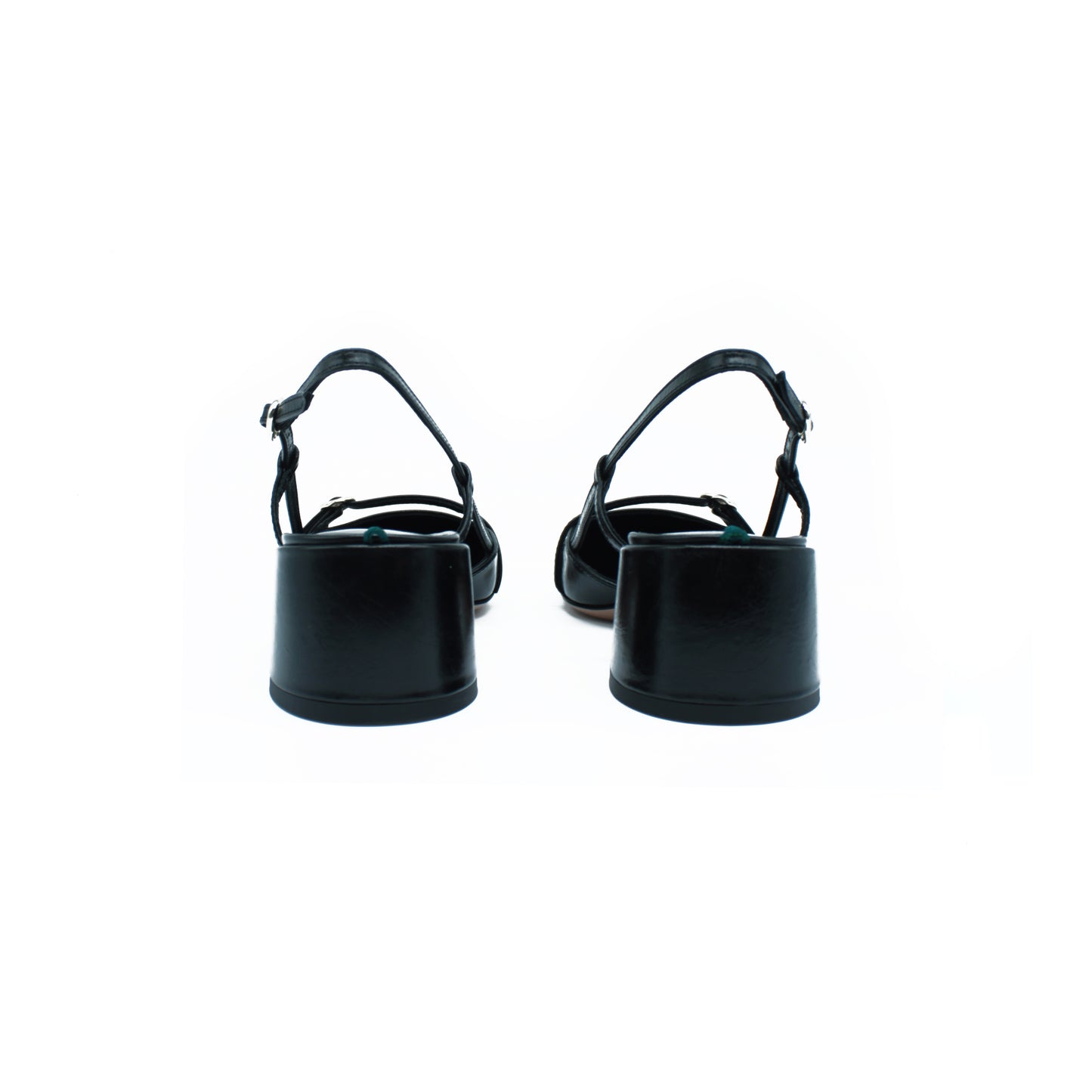 Sling Back in black calfskin