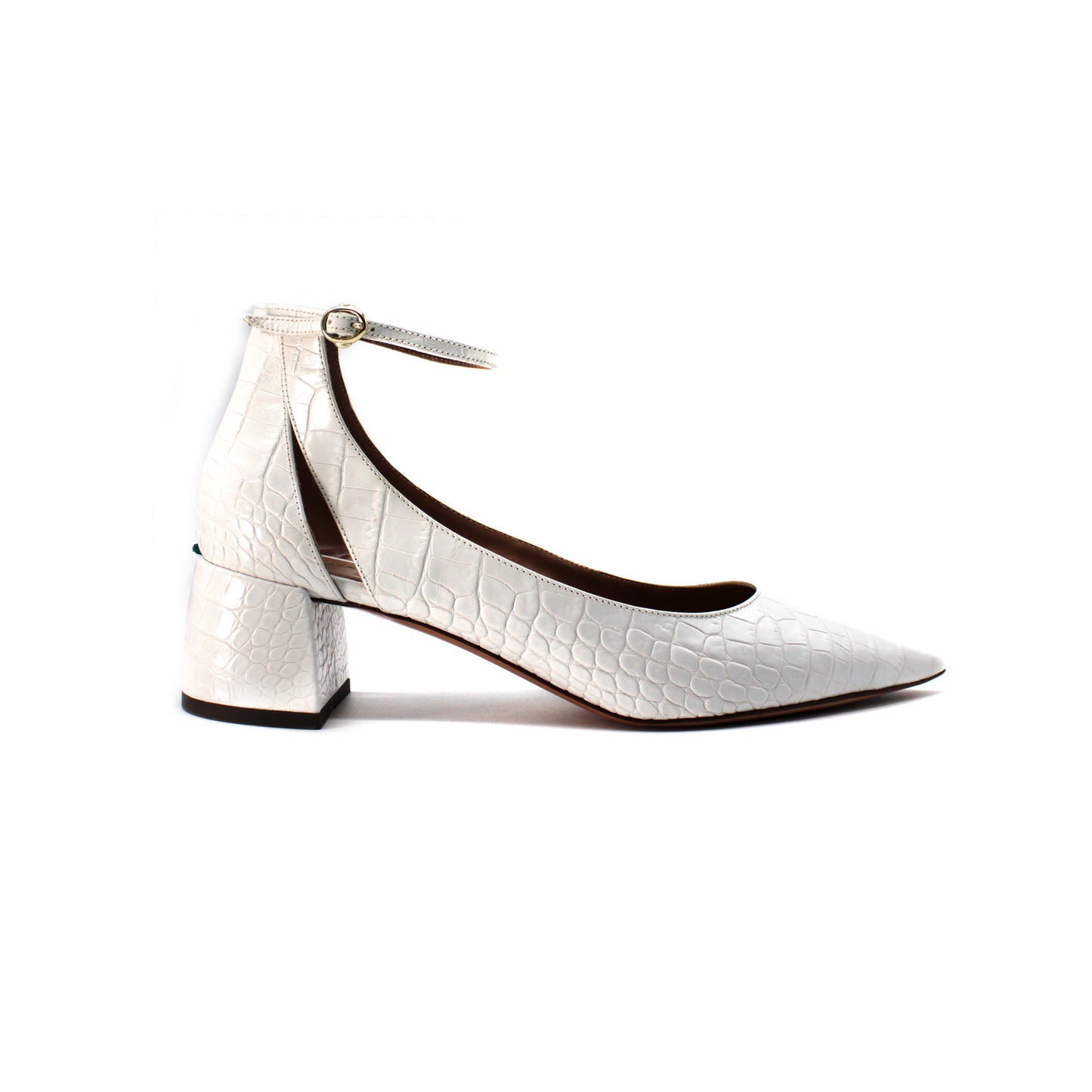 Pump A.Bocca in stampa cocco color bianco - Second life