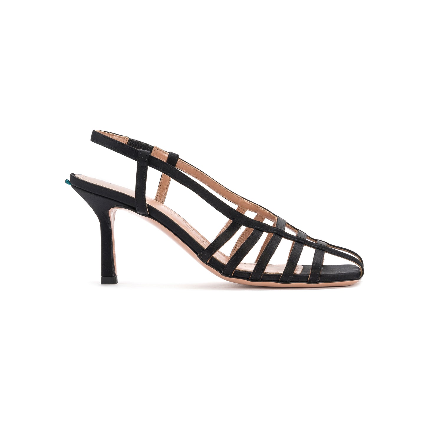 Black satin strap sandal - Second life