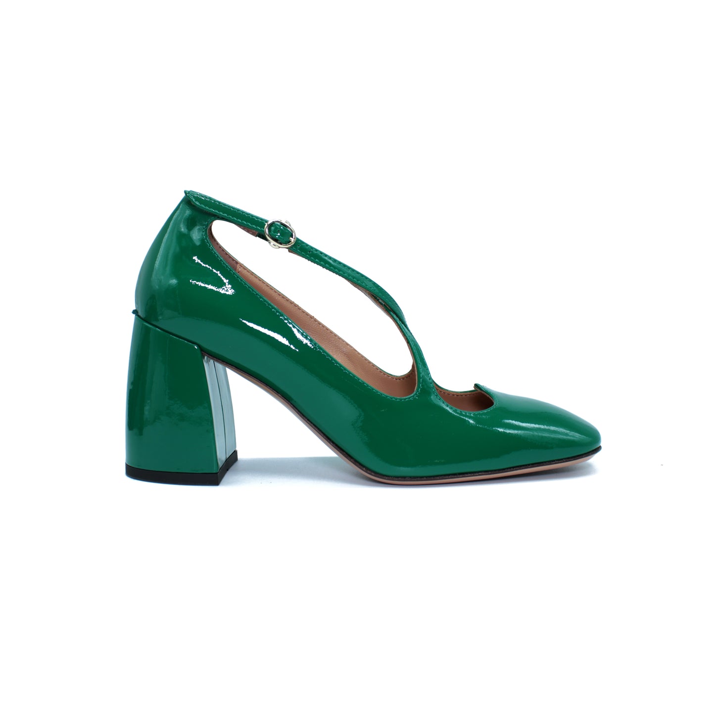 Pump Two for Love in vernice color foresta