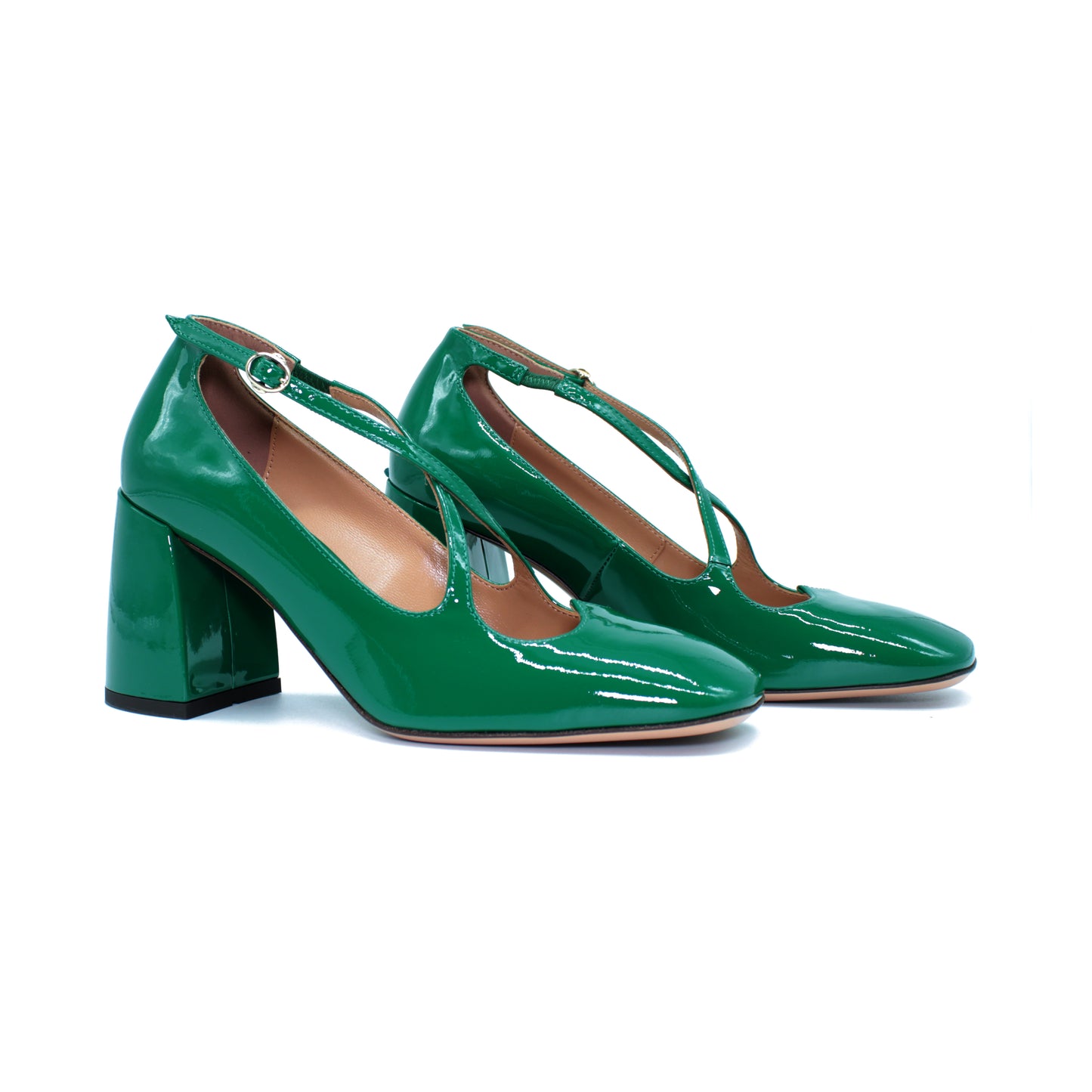 Pump Two for Love in vernice color foresta