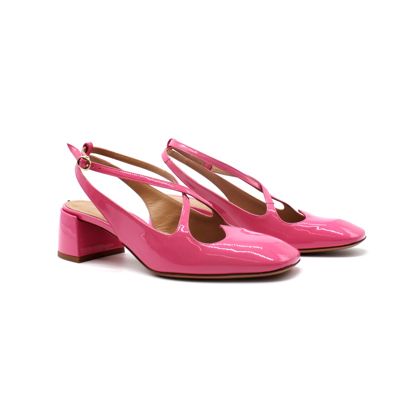 Sling Back Two for Love in bubblegum patent leather - Second life