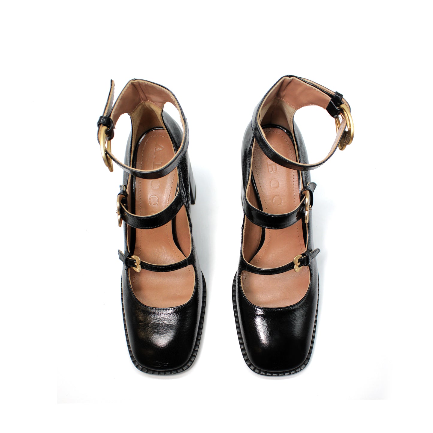 Triple strap in "new vintage" black calfskin - Second life