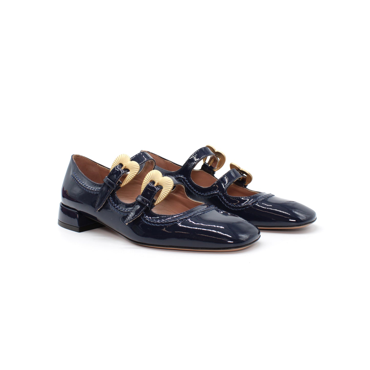 Double strap in vernice color midnight - Second life