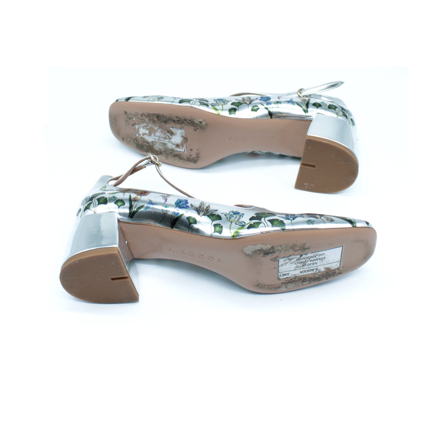 Pump Two for Love in specchio stampa ginko argento - Second life