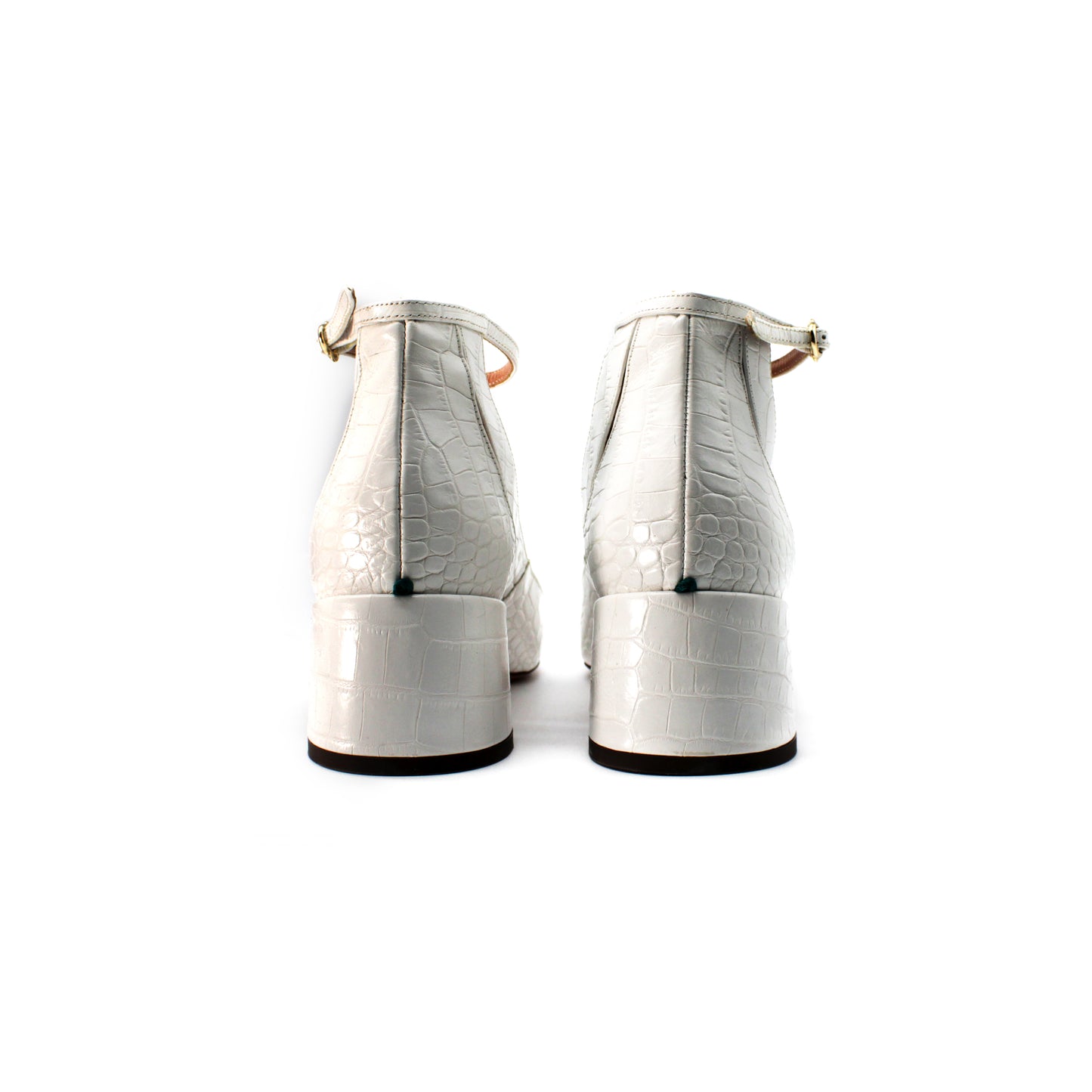 Pump A.Bocca in stampa cocco color bianco - Second life