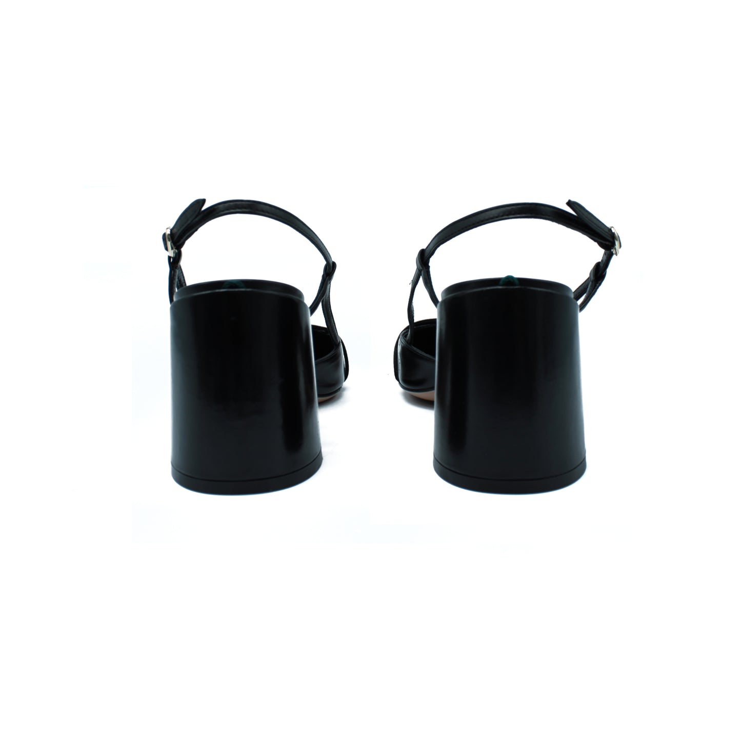 Sling Back in black calfskin
