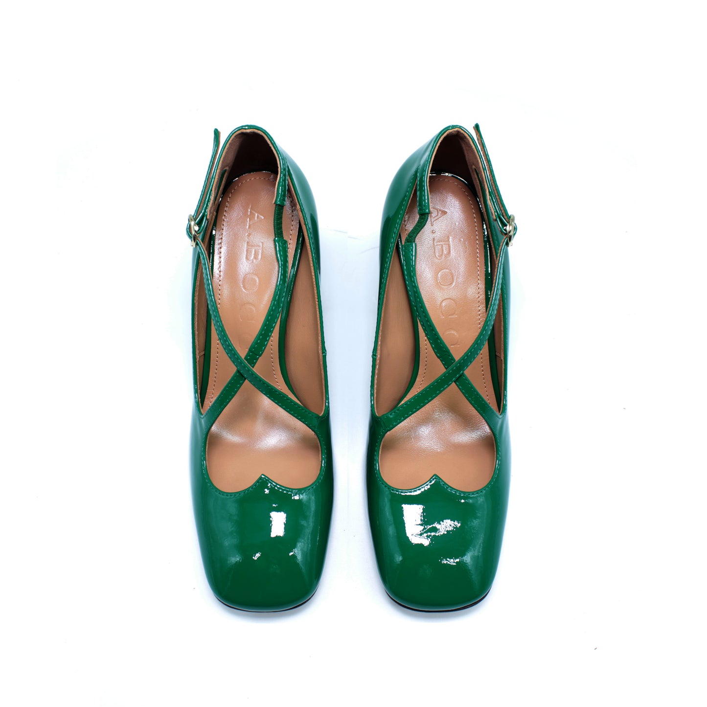 Pump Two for Love in vernice color foresta