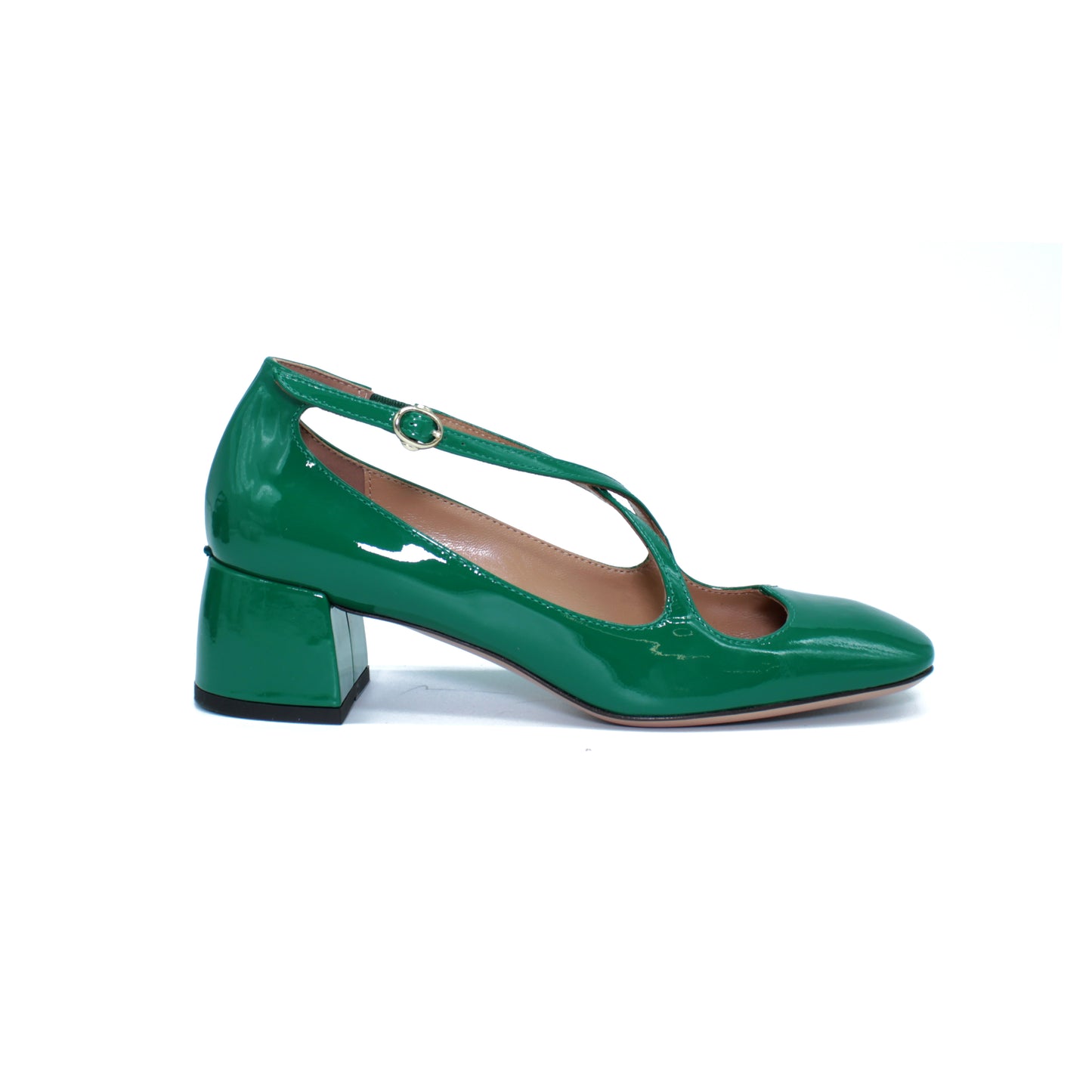 Pump Two for Love in vernice color foresta