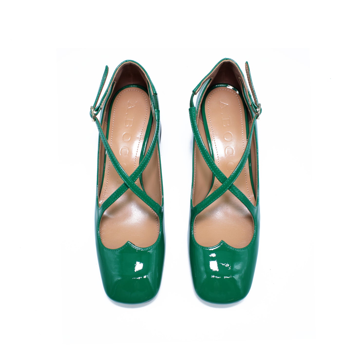 Pump Two for Love in vernice color foresta