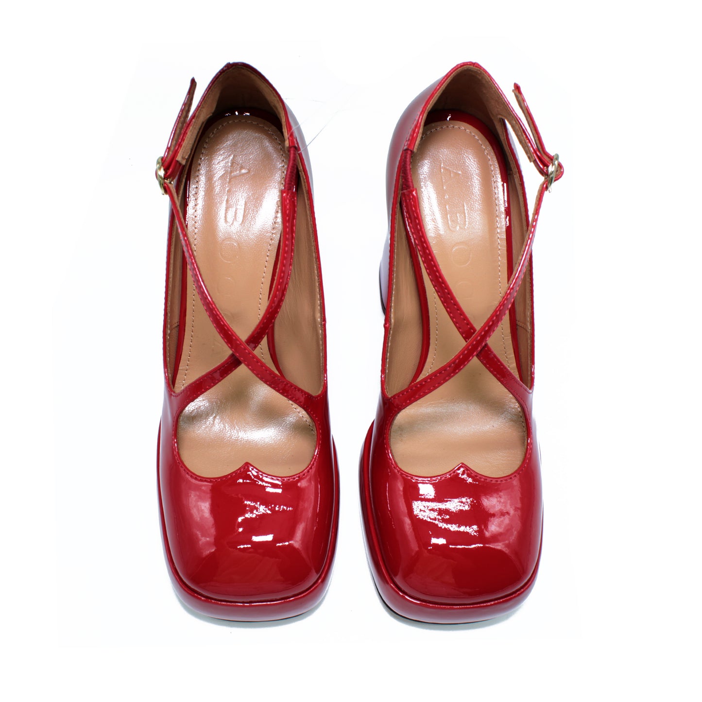 Plateau Pump Two for Love in vernice color rosso