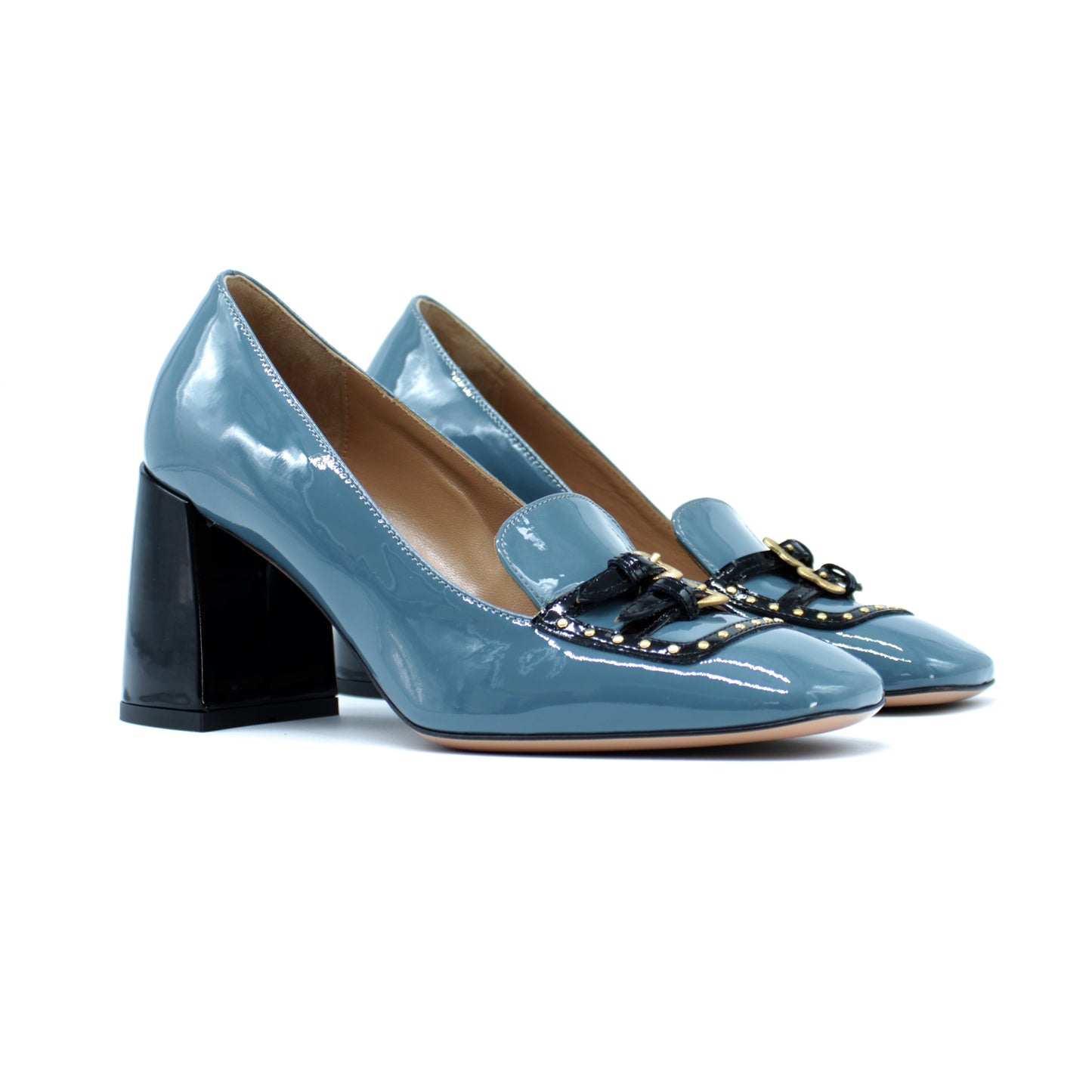 Mocassino in lake-coloured patent leather