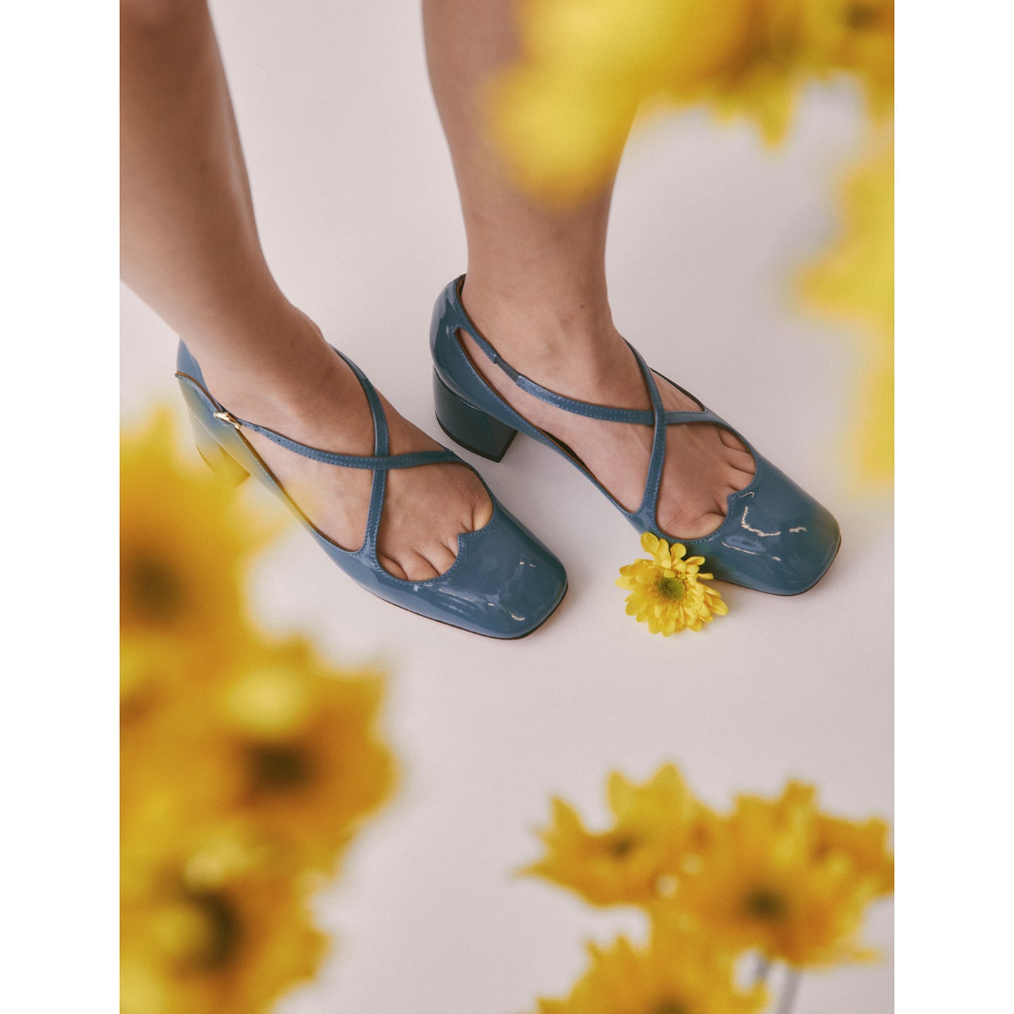 Two for Love in lake-coloured patent leather