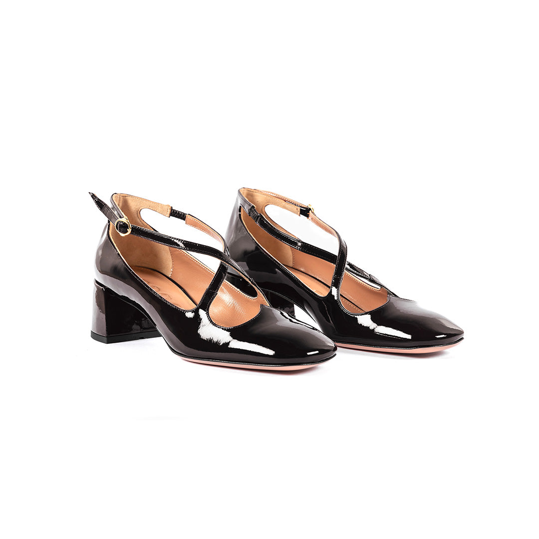 Two for Love in black patent leather pump