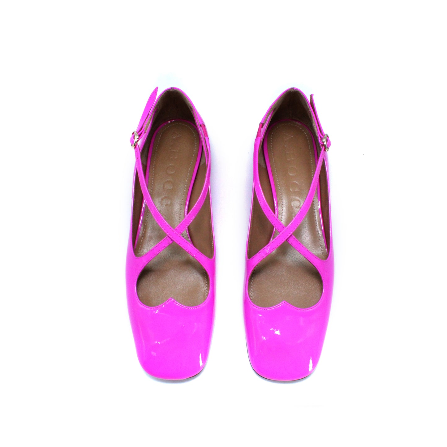 Pump Two for Love in fuchsia patent leather