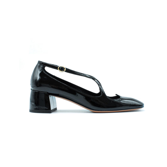 Pump Two for Love in black patent leather - Carry over
