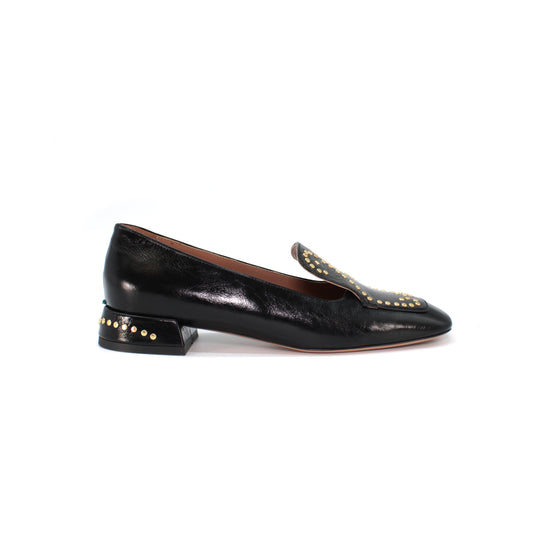 Black "new vintage" leather moccasin - Second life