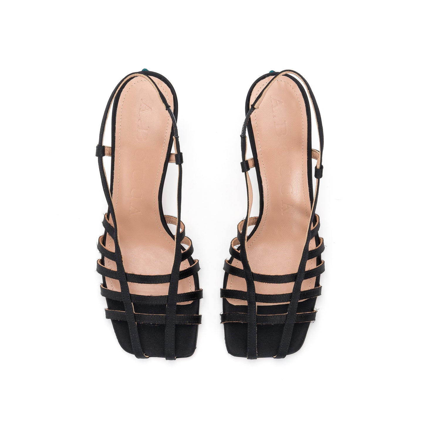 Black satin strap sandal - Second life