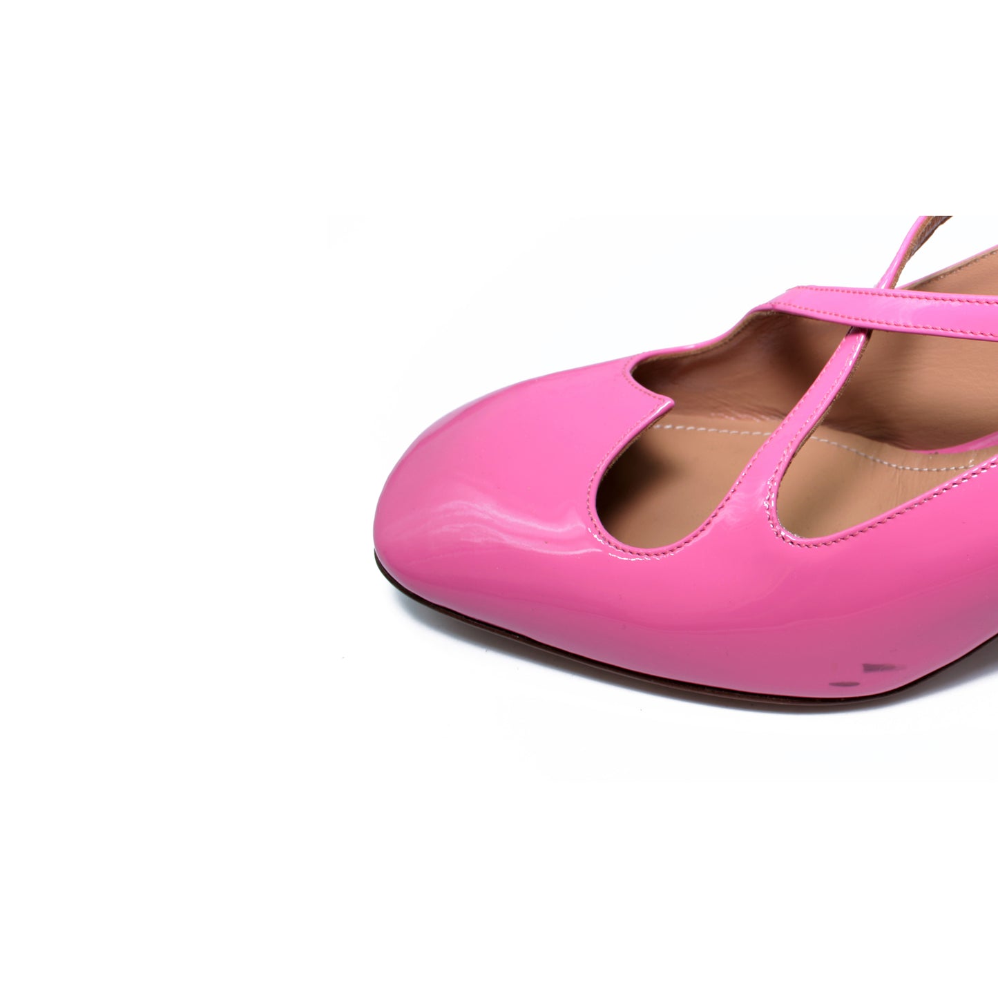 Sling Back Two for Love in bubblegum patent leather - Second life