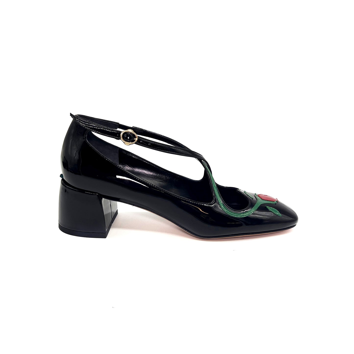 Francesca Two for Love in black patent leather