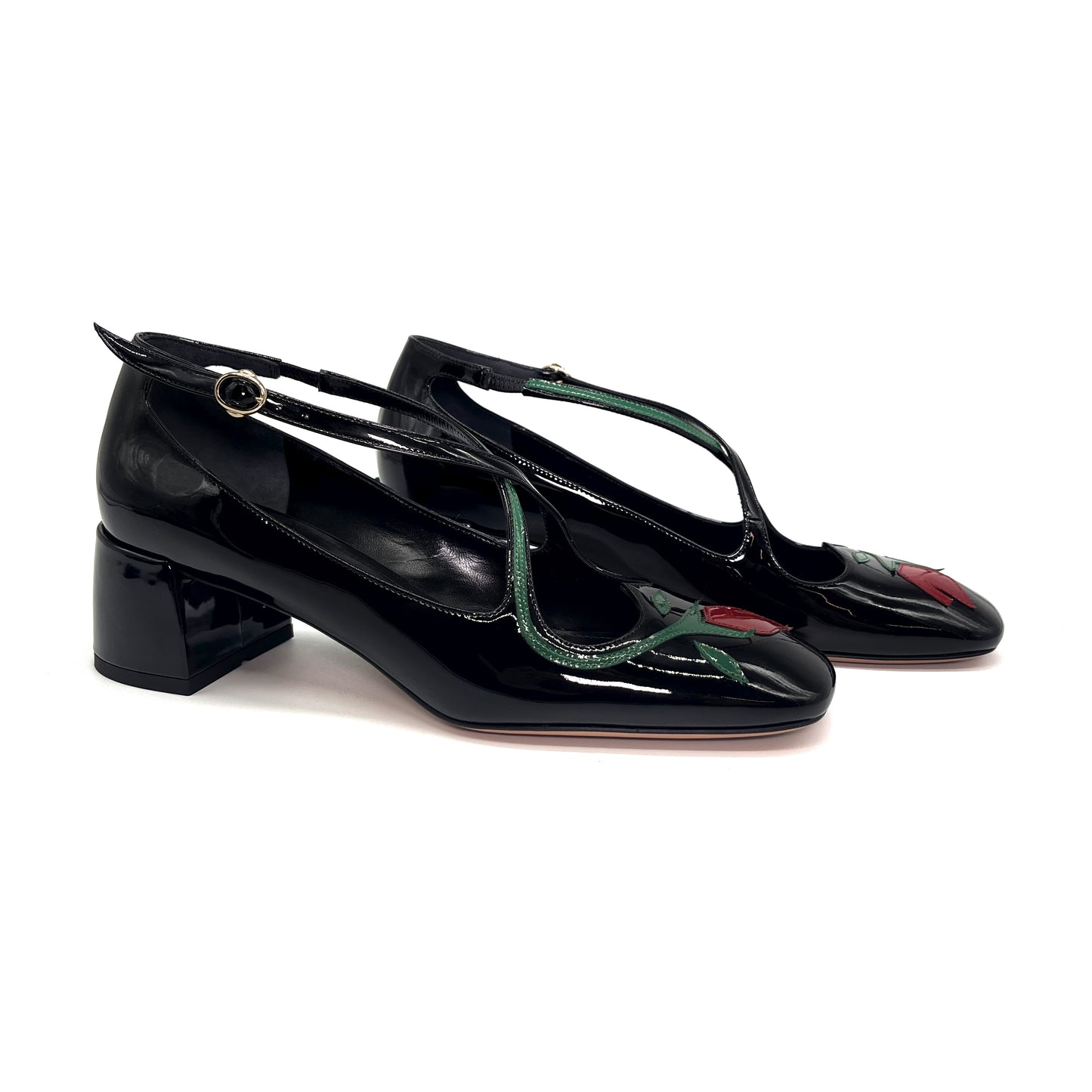 Francesca Two for Love in black patent leather