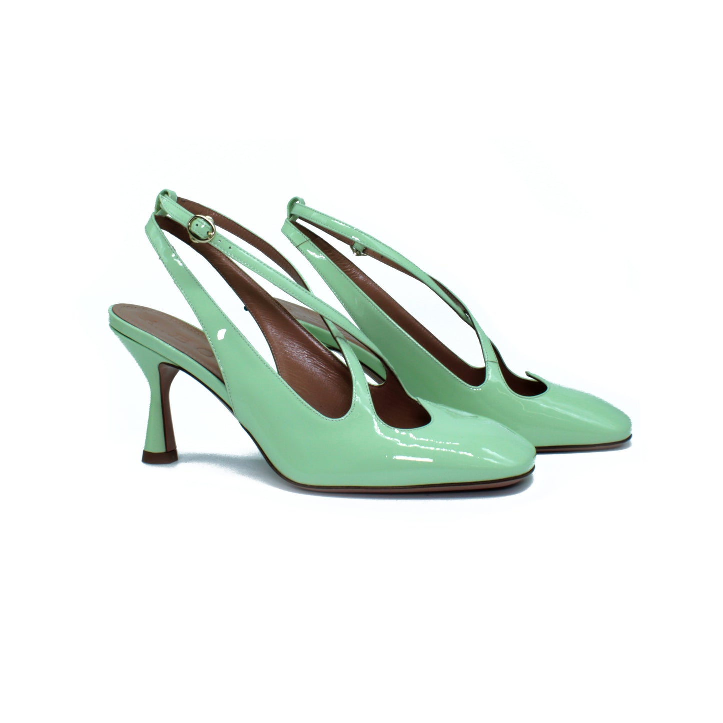 Sling Back Two for Love in ambrosia-colored patent leather
