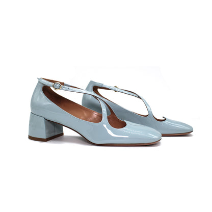 Pump Two for Love in sky sorbet patent leather