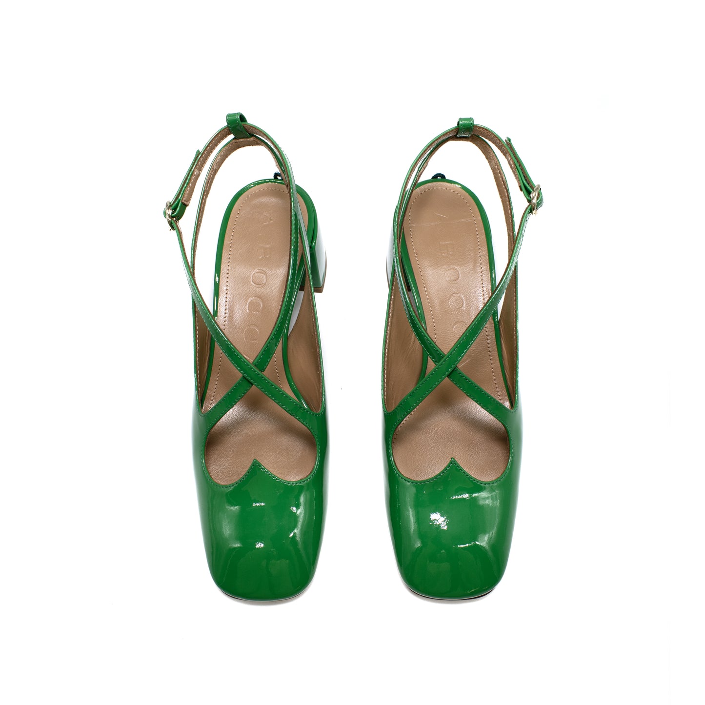 Sling Back Two for Love in cloverleaf patent leather