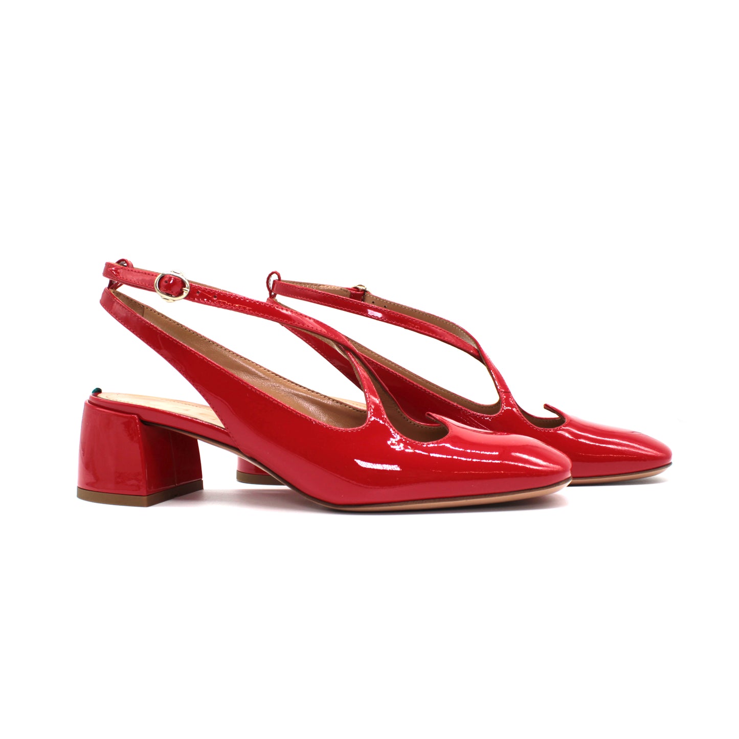 Sling Back Two for Love in red patent leather