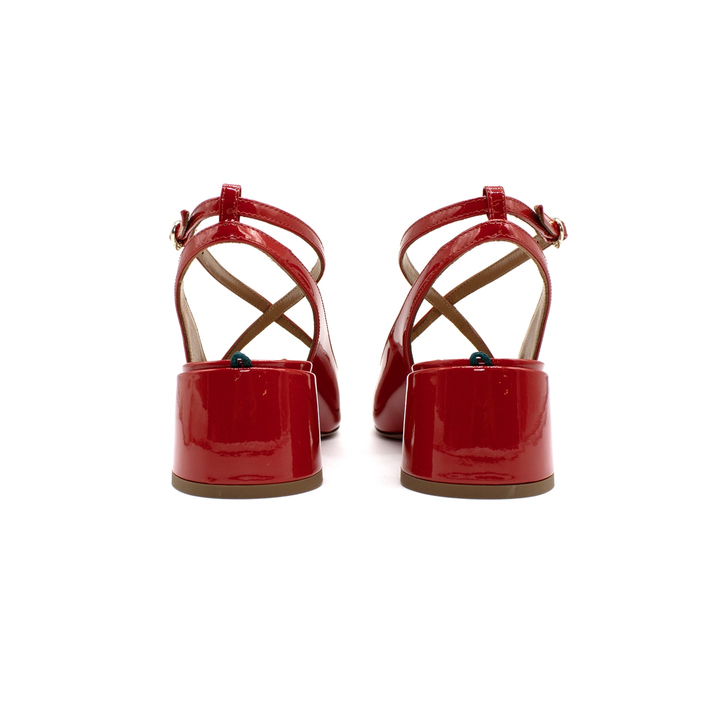 Sling Back Two for Love in red patent leather