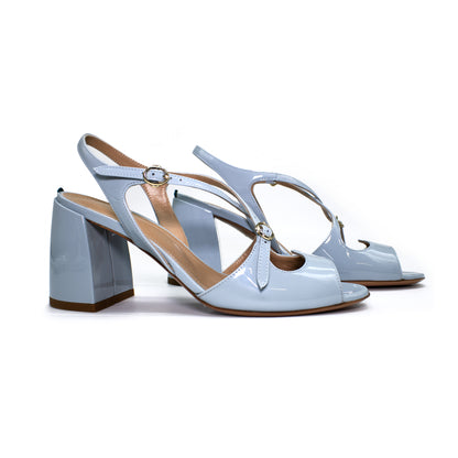 Two for Love sandal in sky sorbet patent leather