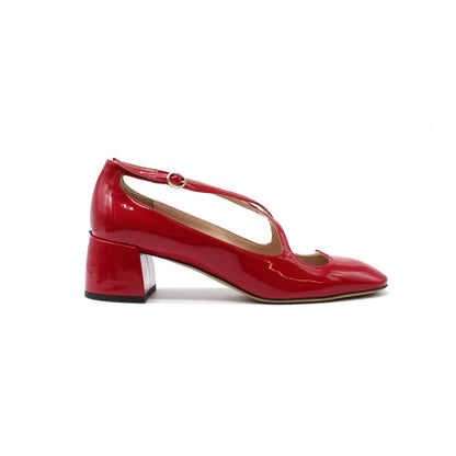 Pump Two for Love in vernice color rosso - VEGAN