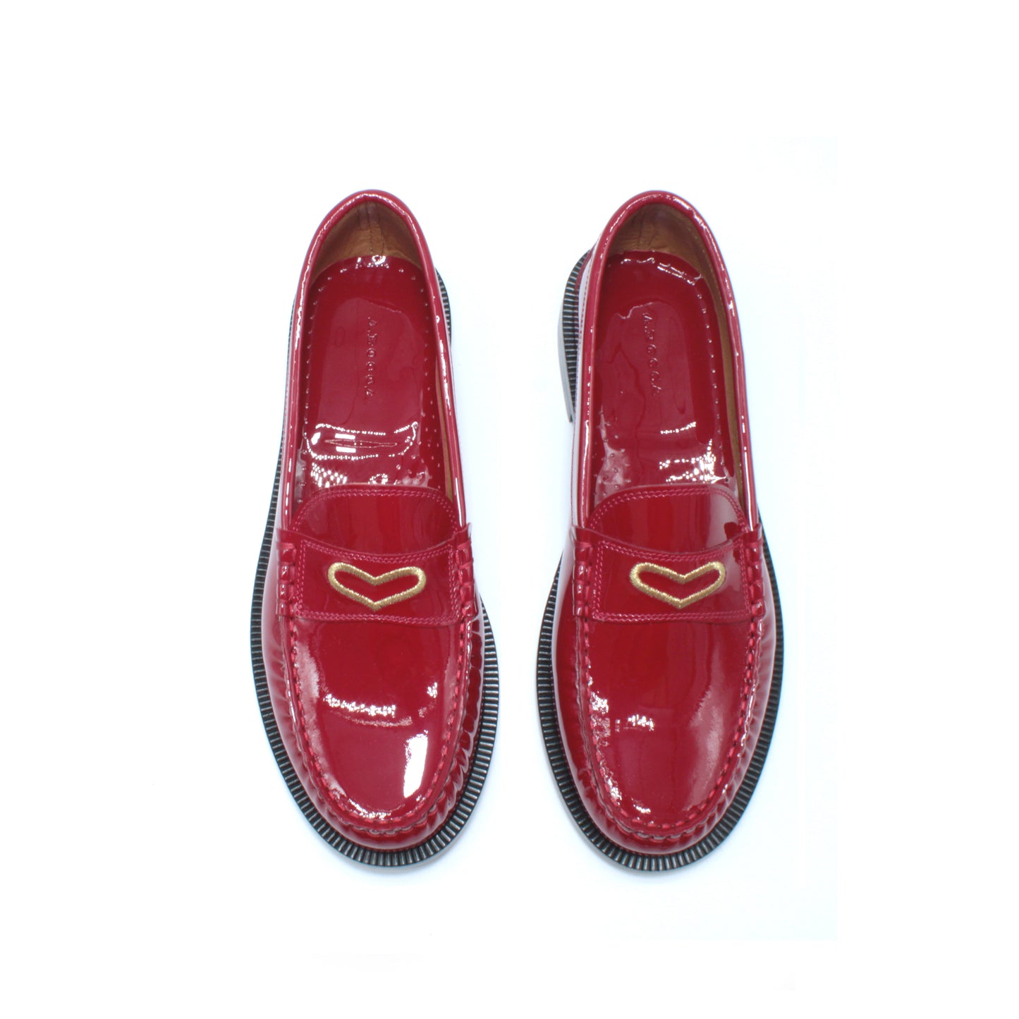 Merlot-colored patent moccasin