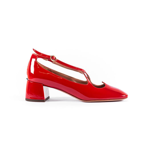Pump Two for Love in vernice color rosso - Carry over