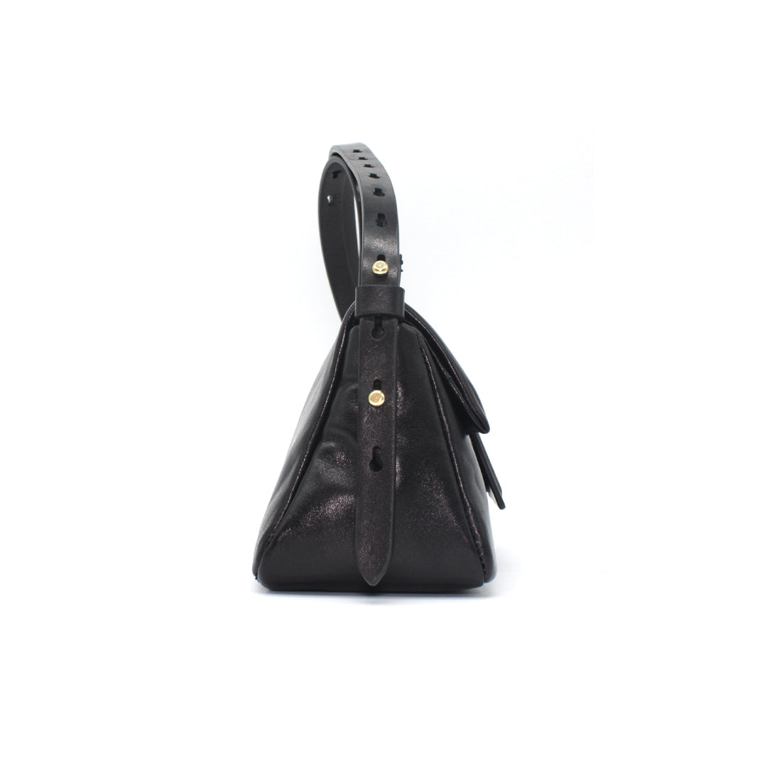 Black nappa leather cross-body bag