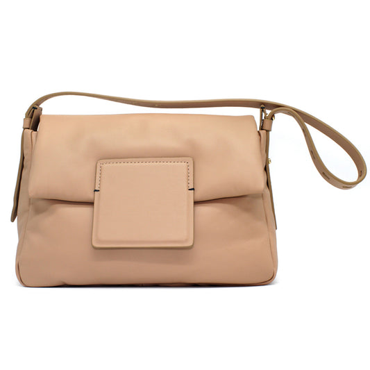 Nappa leather bag in nude color